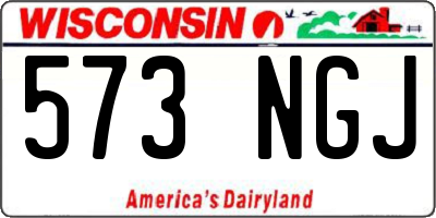 WI license plate 573NGJ