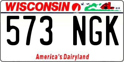 WI license plate 573NGK