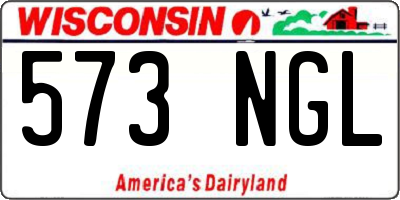 WI license plate 573NGL