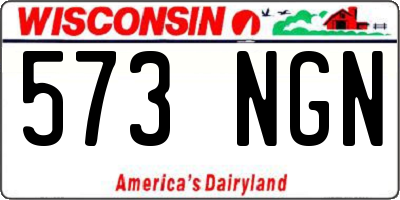 WI license plate 573NGN