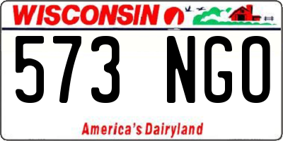 WI license plate 573NGO