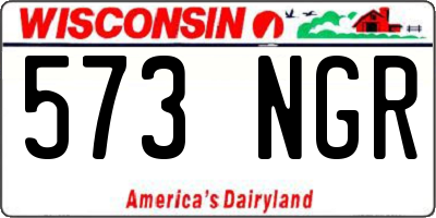 WI license plate 573NGR