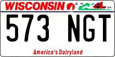 WI license plate 573NGT