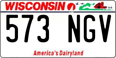 WI license plate 573NGV
