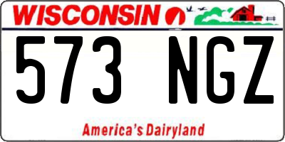 WI license plate 573NGZ