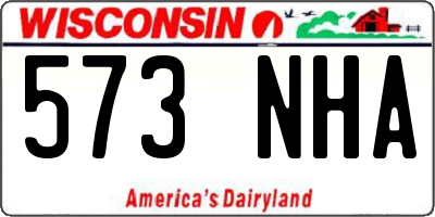 WI license plate 573NHA