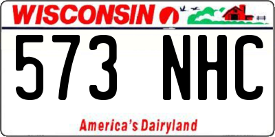 WI license plate 573NHC