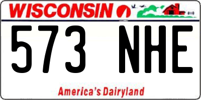 WI license plate 573NHE