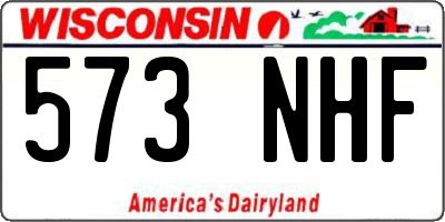 WI license plate 573NHF