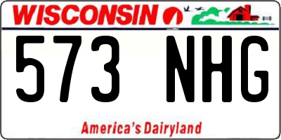 WI license plate 573NHG