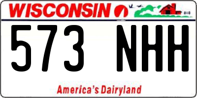 WI license plate 573NHH