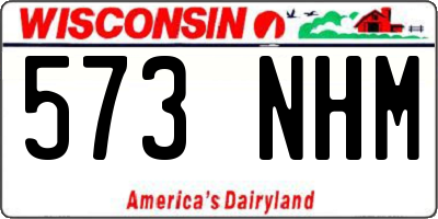WI license plate 573NHM