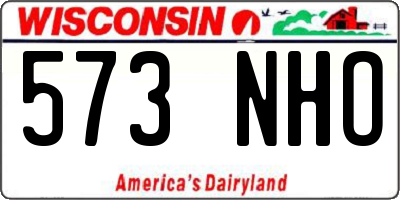WI license plate 573NHO