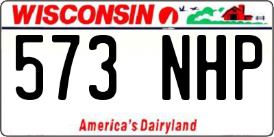 WI license plate 573NHP