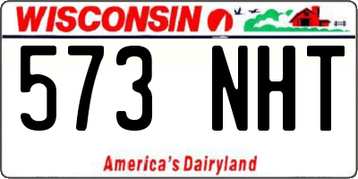 WI license plate 573NHT