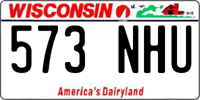 WI license plate 573NHU