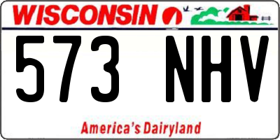 WI license plate 573NHV