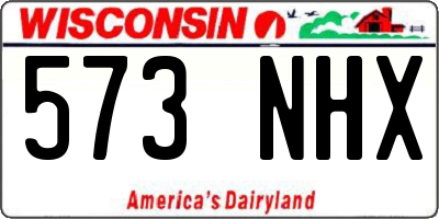 WI license plate 573NHX