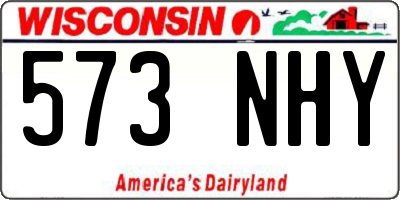 WI license plate 573NHY