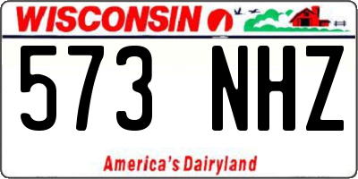 WI license plate 573NHZ