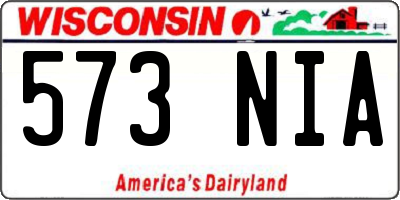 WI license plate 573NIA