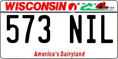 WI license plate 573NIL