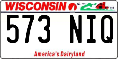 WI license plate 573NIQ