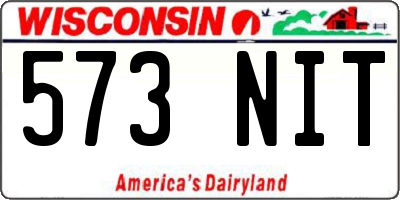 WI license plate 573NIT