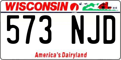 WI license plate 573NJD