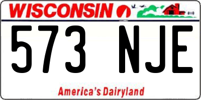 WI license plate 573NJE