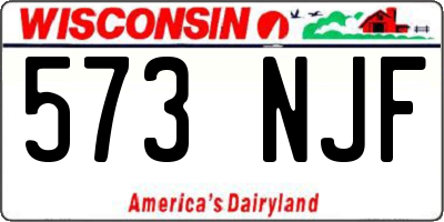 WI license plate 573NJF
