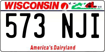 WI license plate 573NJI