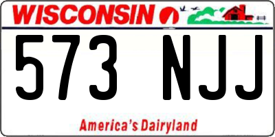 WI license plate 573NJJ