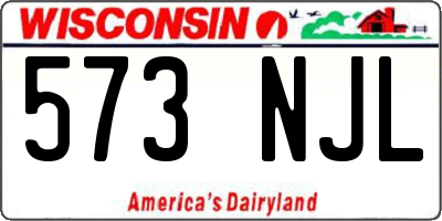 WI license plate 573NJL