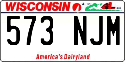 WI license plate 573NJM