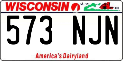 WI license plate 573NJN