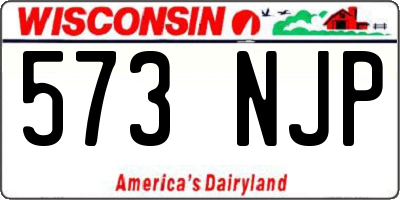 WI license plate 573NJP