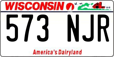 WI license plate 573NJR