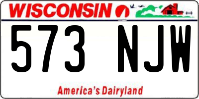 WI license plate 573NJW