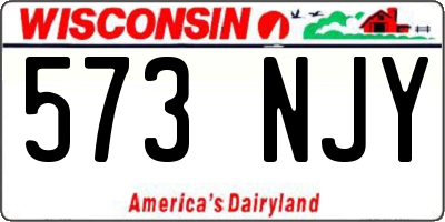 WI license plate 573NJY