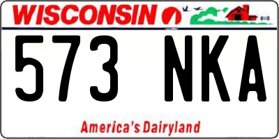WI license plate 573NKA