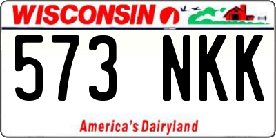WI license plate 573NKK
