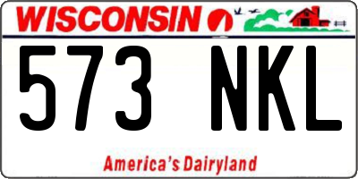 WI license plate 573NKL