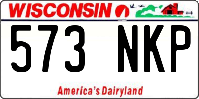 WI license plate 573NKP
