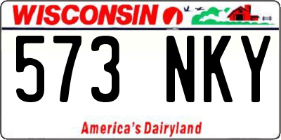 WI license plate 573NKY