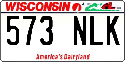 WI license plate 573NLK