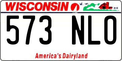 WI license plate 573NLO