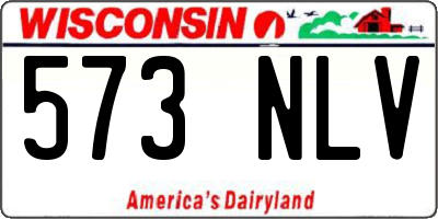 WI license plate 573NLV