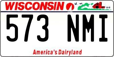 WI license plate 573NMI