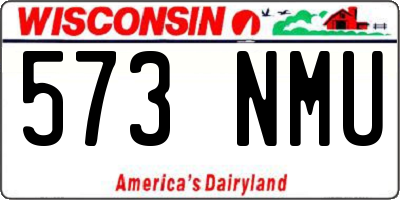 WI license plate 573NMU